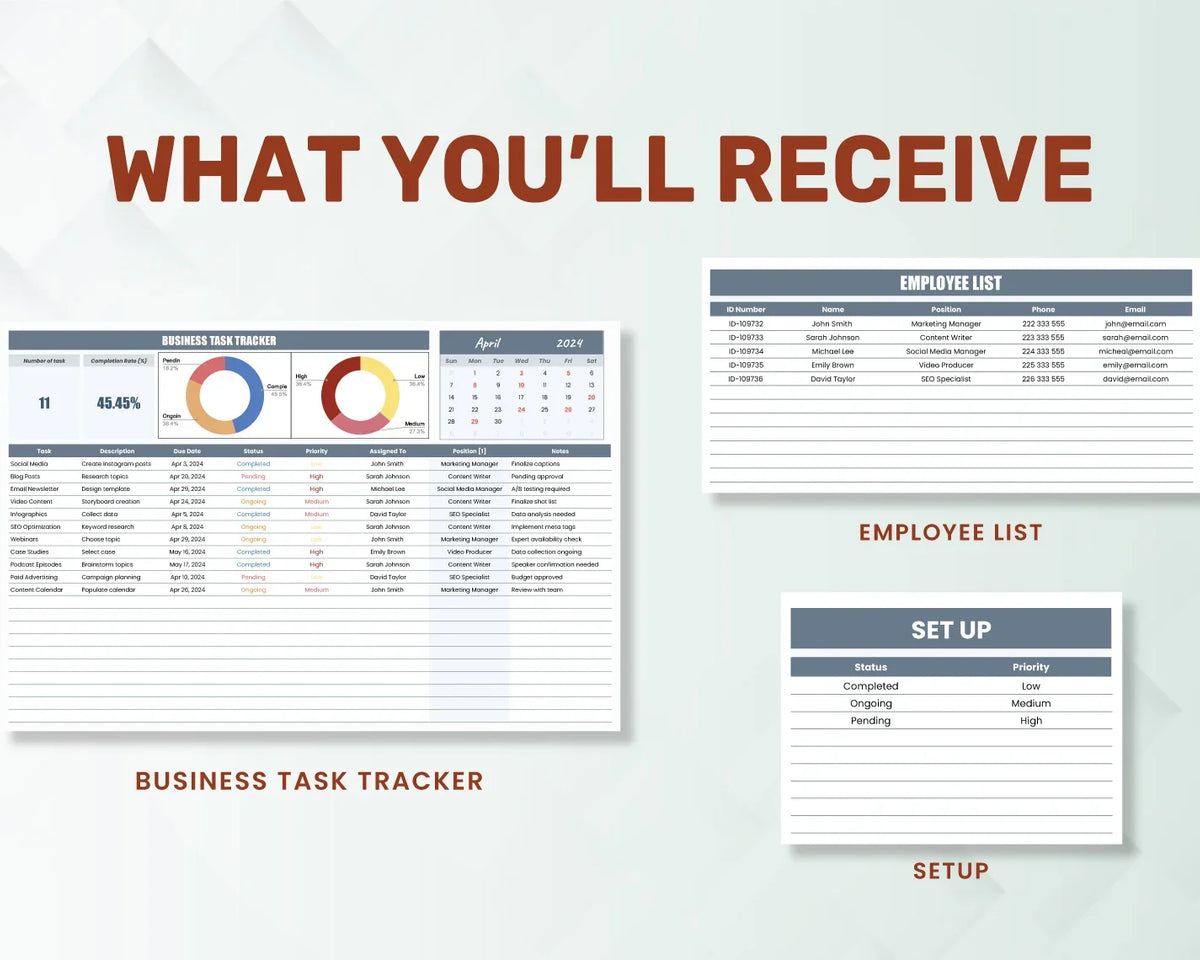 Business Task Tracker Template